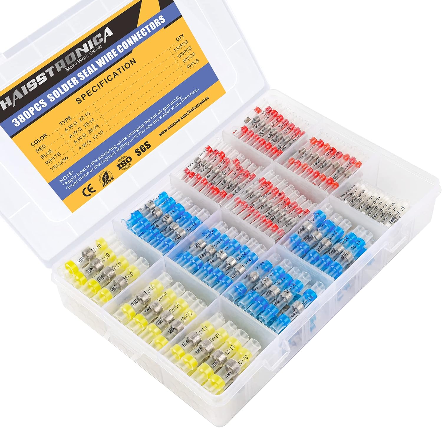 380PCS Solder Seal Wire Connectorshaisstronica Waterproof