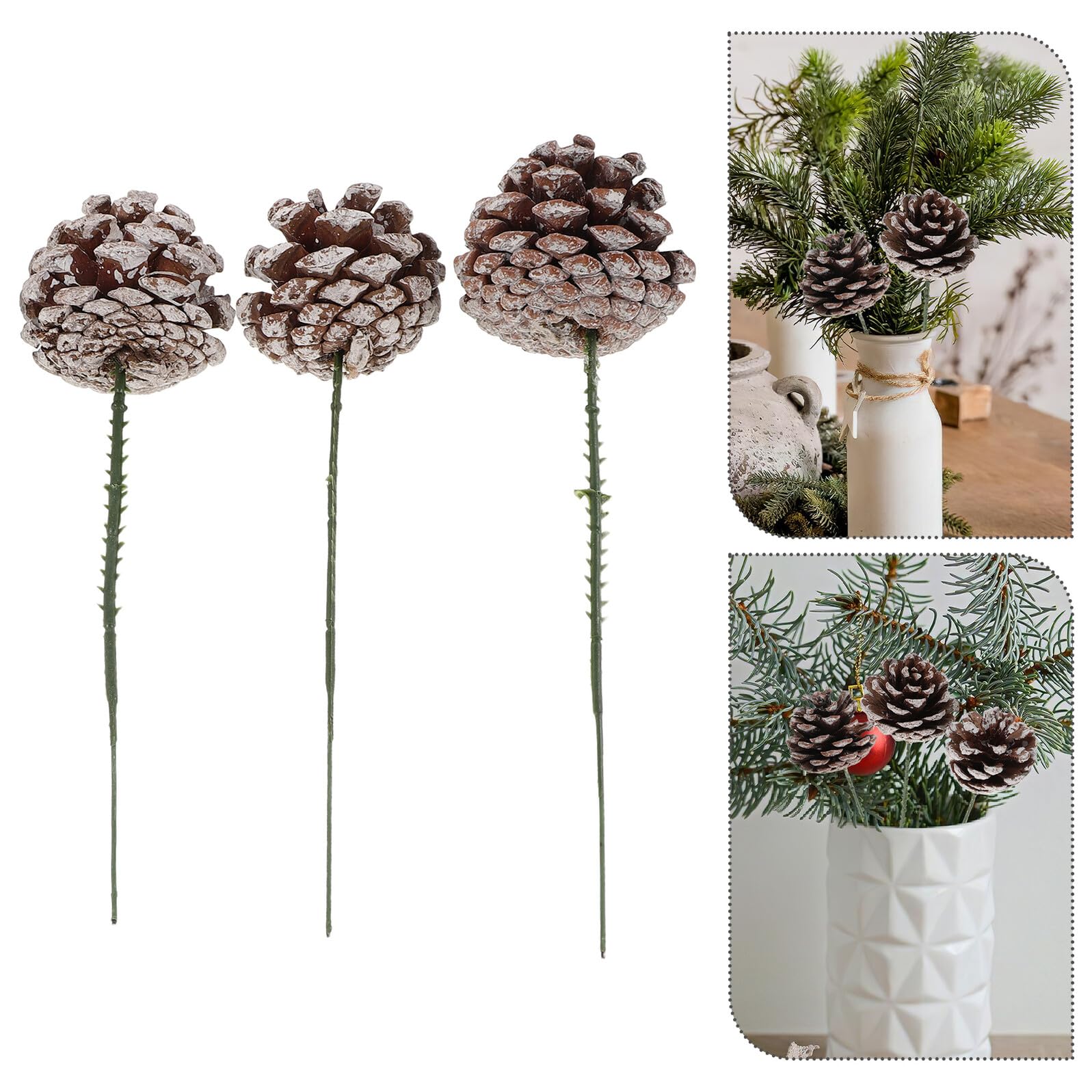 VILLCASE Piñas Decorativas para Manualidades 30 Piezas, Mezcla de Piñas de Pino 4-7 Cm, Naturales para Arreglos de Flores, Decoración Rústica de Fiestas, Guirnaldas y Celebraciones