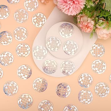 100pcs Glitter Disco Ball Table Confetti, Disco Theme Party Confetti