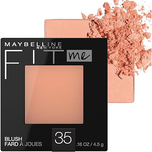 Maybelline Fit Me Blush, Lightweight, Smooth, Blendable, Long-lasting All-Day Face Enhancing Makeup Color, Coral, 1 Count