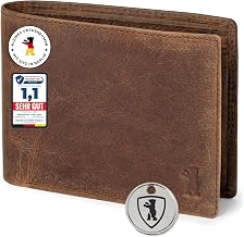 Berliner Bags Men's Vintage Leather Wallet Brown | Geldbeutel Herren aus Echtleder mit RFID-Schutz, 14 Kartenfächern, 2 Geldfächer, Ausweisfach, Münzfach inkl. Geschenkbox