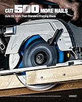 Vista 4 de CRALY Hoja de sierra circular de 6-1/2 pulgadas y 24 dientes para corte de madera, eje de 5/8 pulgadas, punta de carburo, corte fino, Black Ice