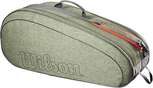 Miniatura 2 de WILSON Team - Bolsa para raqueta de tenis, color verde jaspeado y gris jaspeado