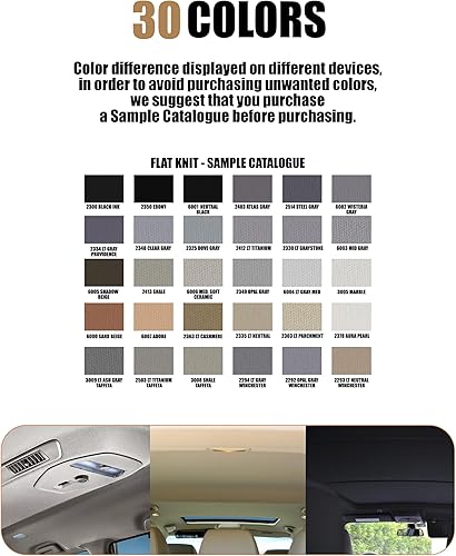 Miniatura 3 de Tela de techo de punto plano automotriz con respaldo de espuma de titanio ligero 316, 60 de ancho, vendido por The Yard