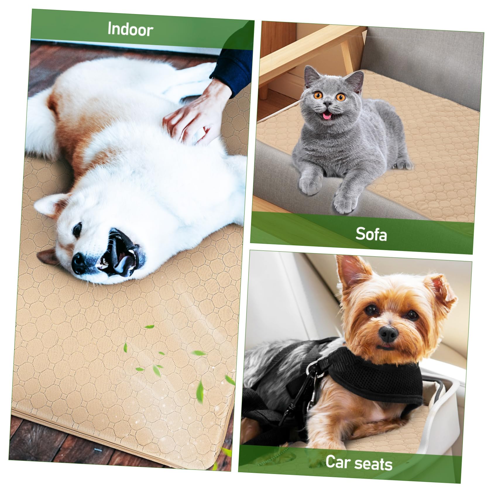 2piezas Almohadillas Impermeables para Orina De Perros Anti-orinar para Entrenamiento De Cachorros Lavables para Empapadores De Mascotas Camas De Gatos y Perros