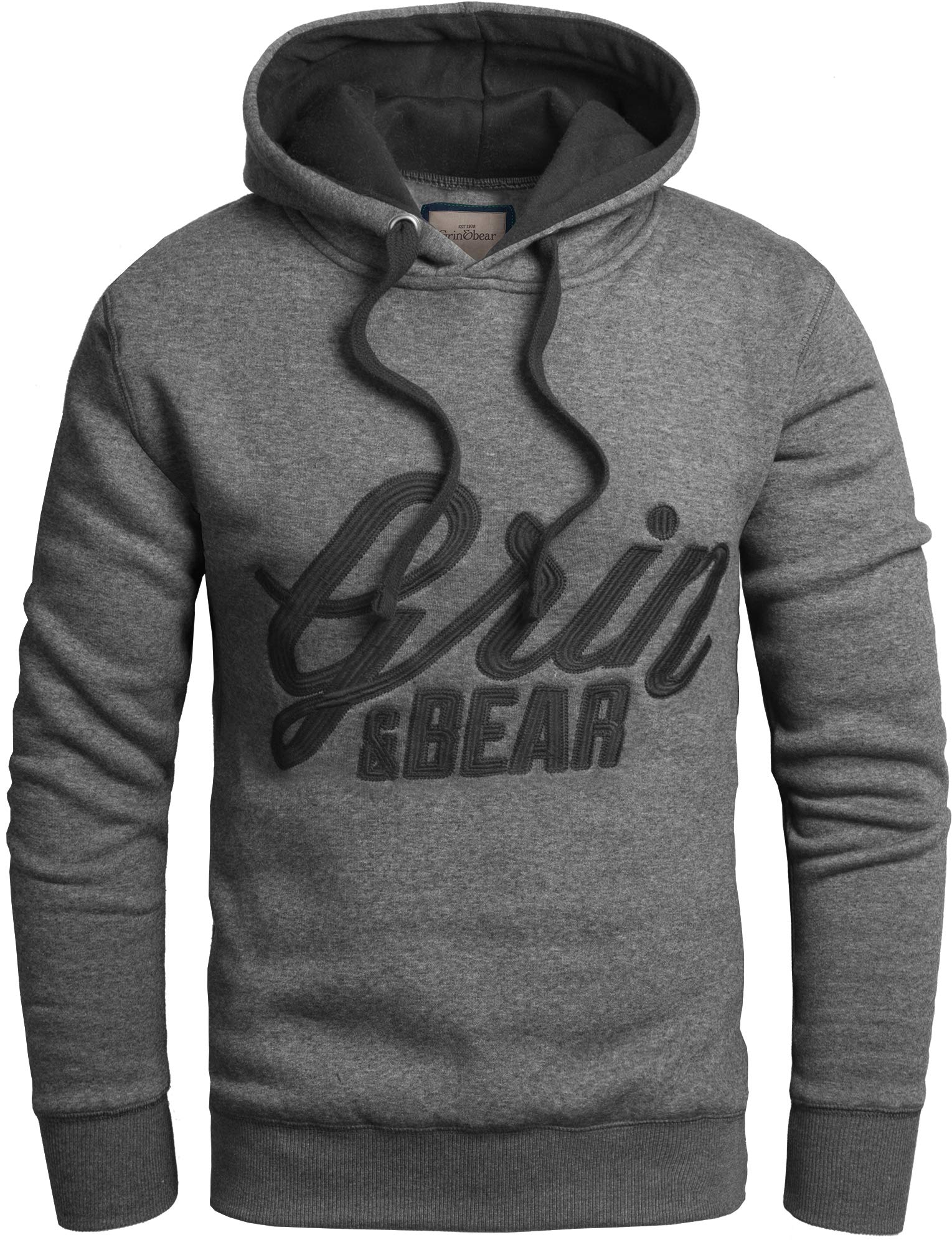 Grin&Bear Herren Slim fit Kapuzenpullover, GEC469