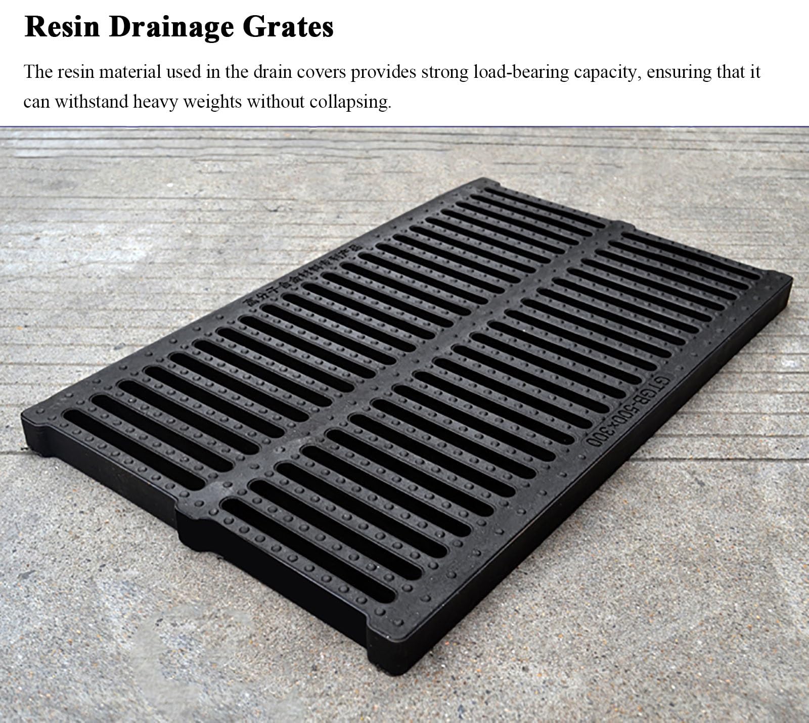 Rejillas de Drenaje para entradas de concreto, Cubiertas de Drenaje de plástico para Exteriores, Protectores de canaletas cuadradas y rectangulares para Patios, Jardines, zanjas y Canales, t