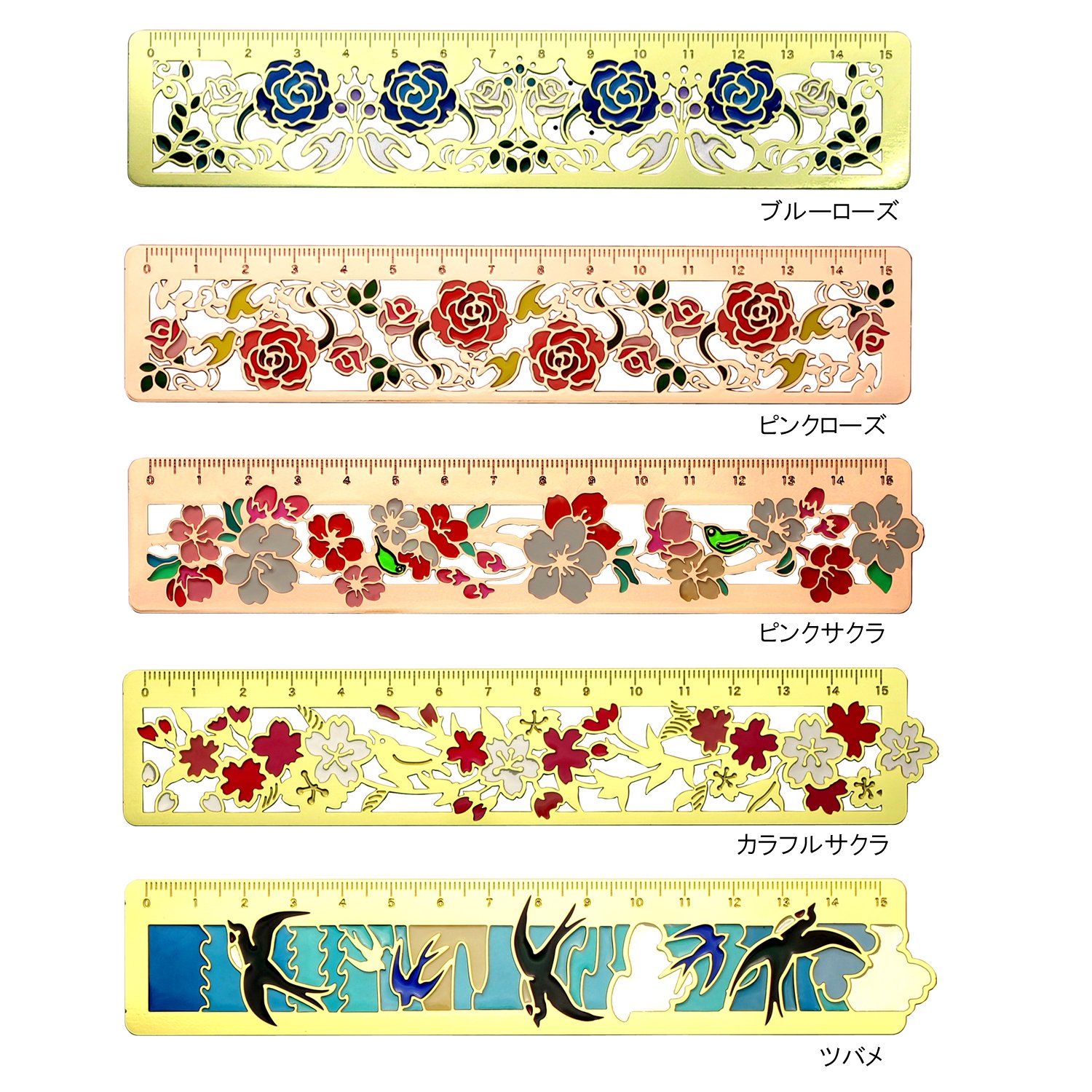 Amazon | 智光 定規 ステンドグラス風 桜 12443 | 定規 | 文房具
