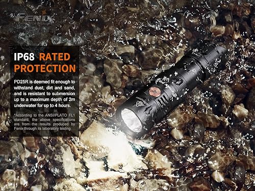 Miniatura 9 de Fenix PD25R EDC Linterna 800 lúmenes USB-C recargable, doble interruptor tamaño de bolsillo ligero con organizador