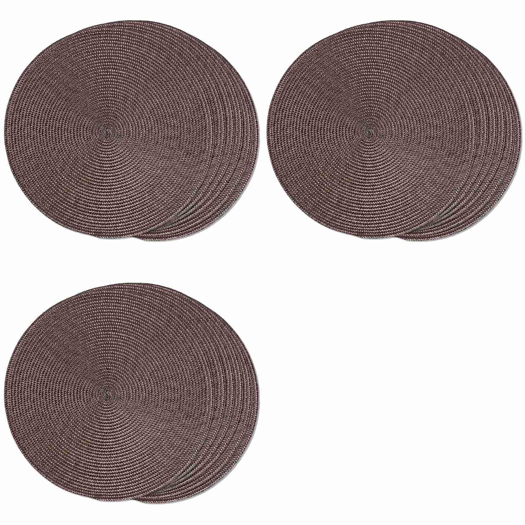 Tables rondes tressées lavables pour protéger votre mobilier