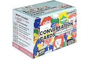 400 Conversation Cards for Coworkers - Fun Icebreaker Teambuilding Game for Work