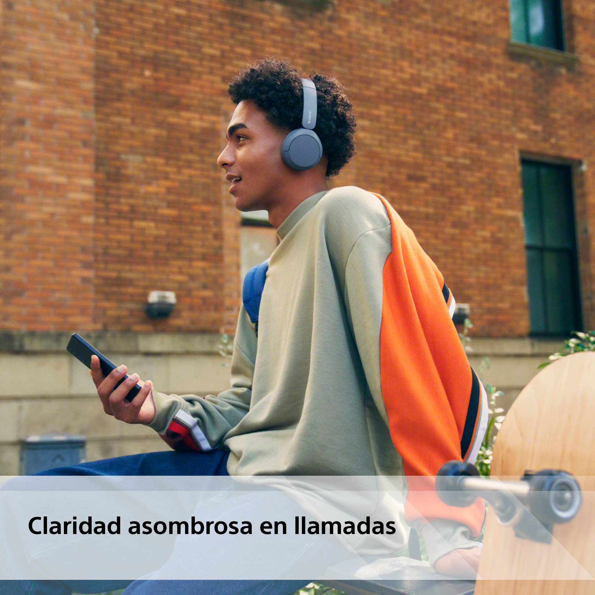 Sony WH-CH520 Auriculares de diadema inalámbricos Bluetooth, diseño ligero, 50 h de batería, carga rápida, ecualizador, llamadas nítidas, iOS y Android - Azul — view 9