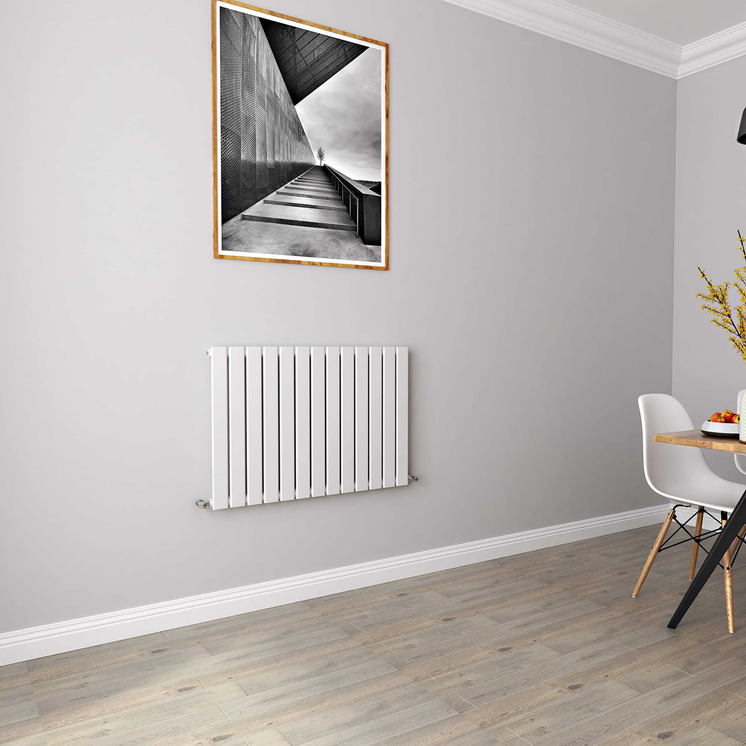 Biubiubath White Radiators Horizontal Small Rad Single Flat Panel Central Heating Radiators 600 * 884Mm