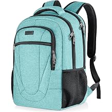BIKROD Teal Backpack for Women and Men, Extra Large School Backpacks for Teens, Water Resistant Back Pack Fits 17 Inch Laptop, Business Anti Theft Sturdy Computer Bag Gifts