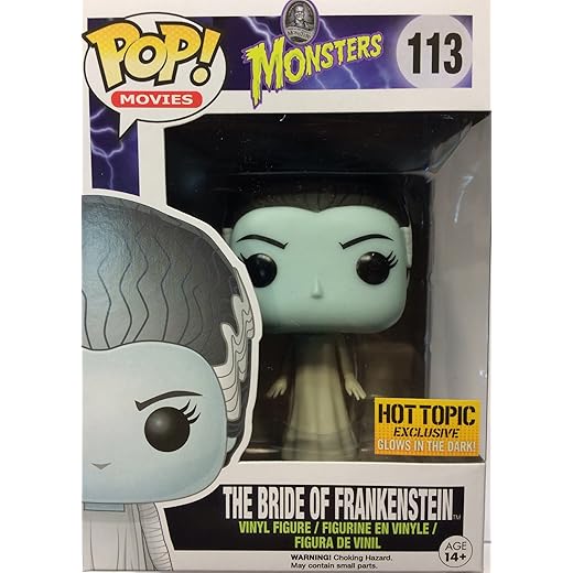 Funko Universal Monsters Pop! Movies Vinyl Figure #113 The Bride Of Frankenstein [Glow In The Dark]