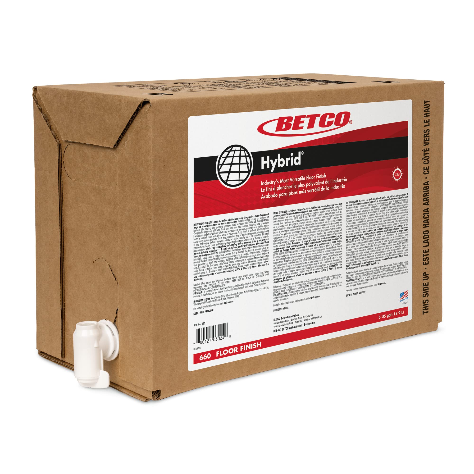 Betco® Hybrid Floor Finish, 5.8 Gallon Container