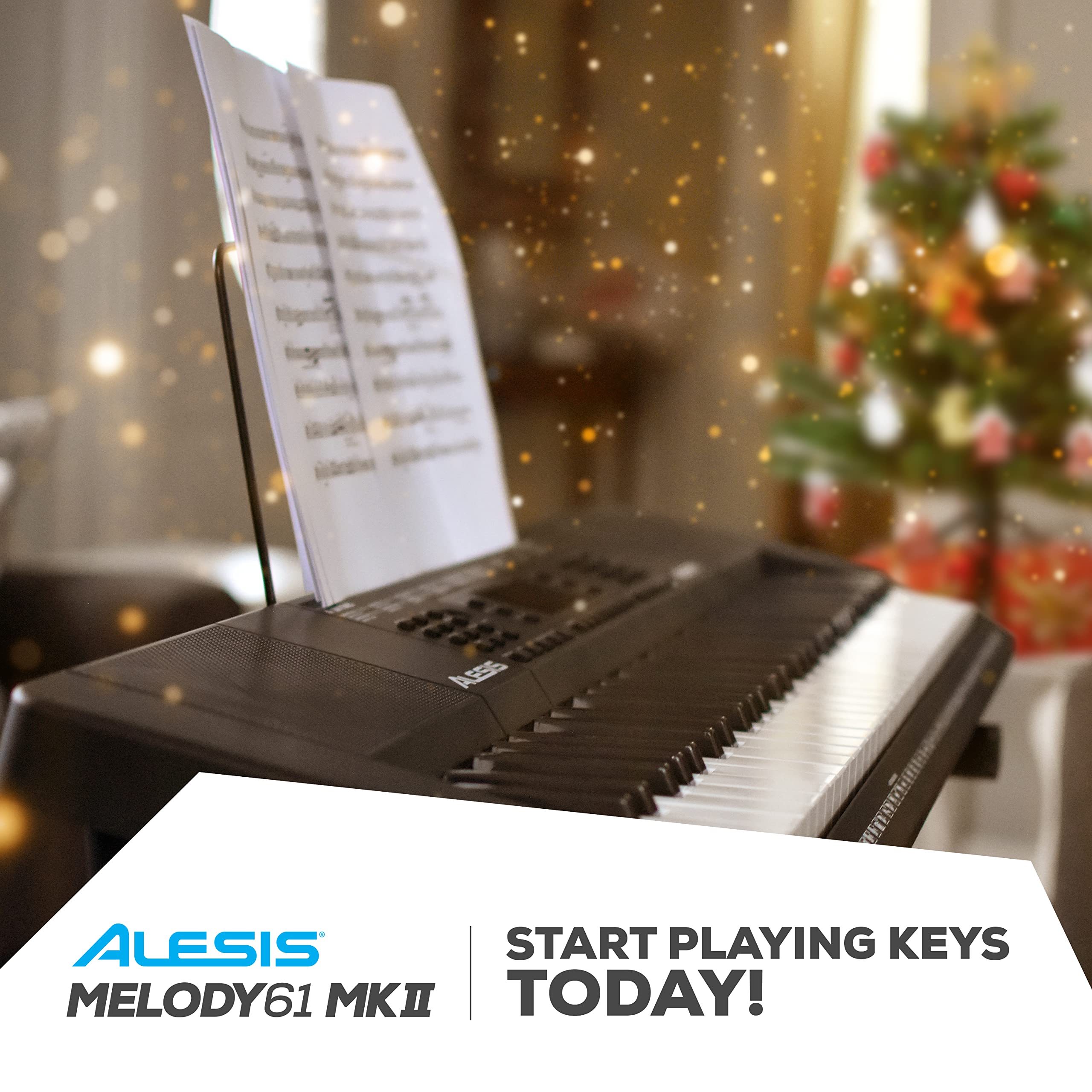 Alesis Melody 61 Key Keyboard Piano with 300 Sounds, Speakers, Digital