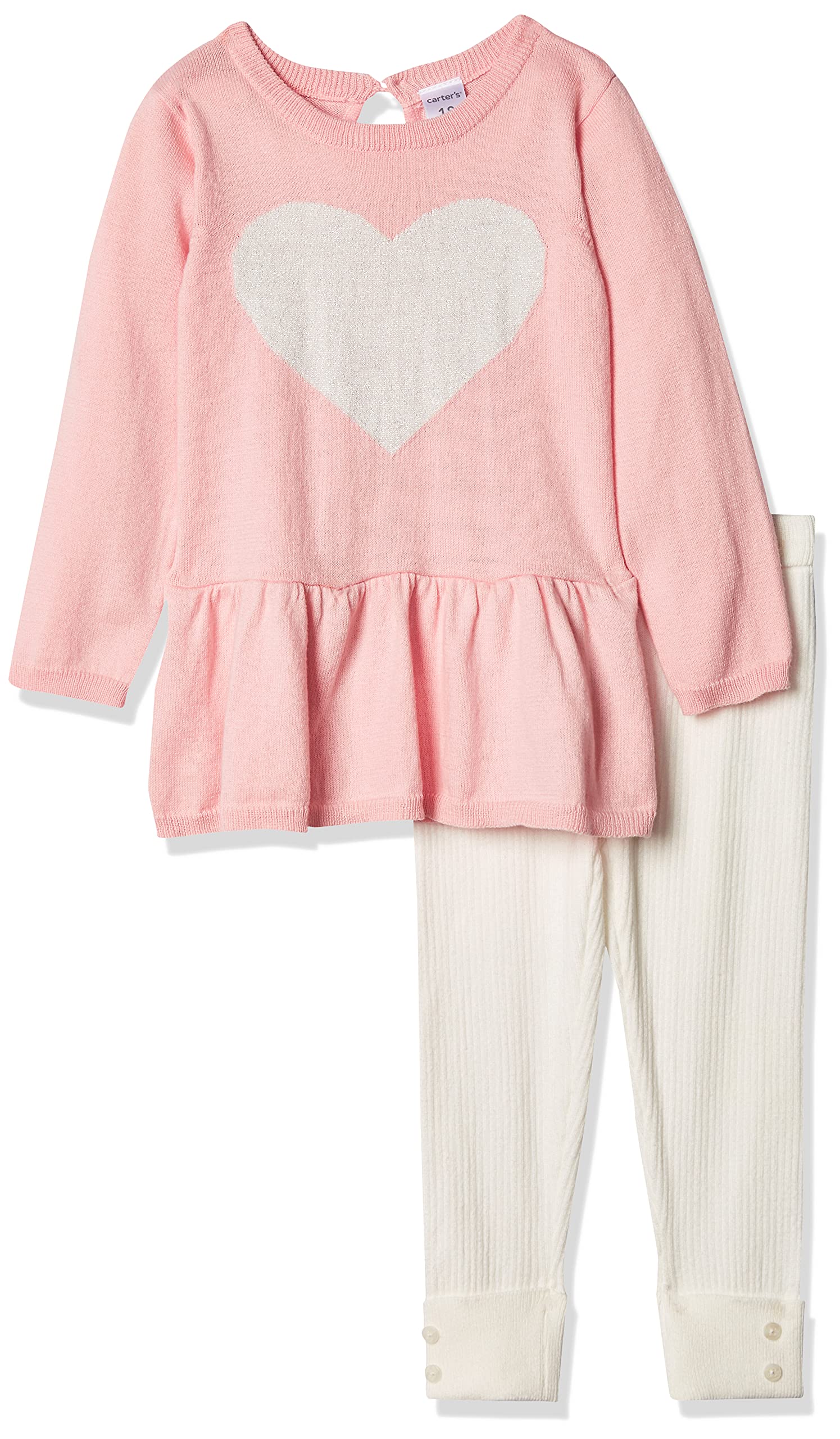 Carter's Baby Girls 2 Pc Sets 127g227, White, 18M