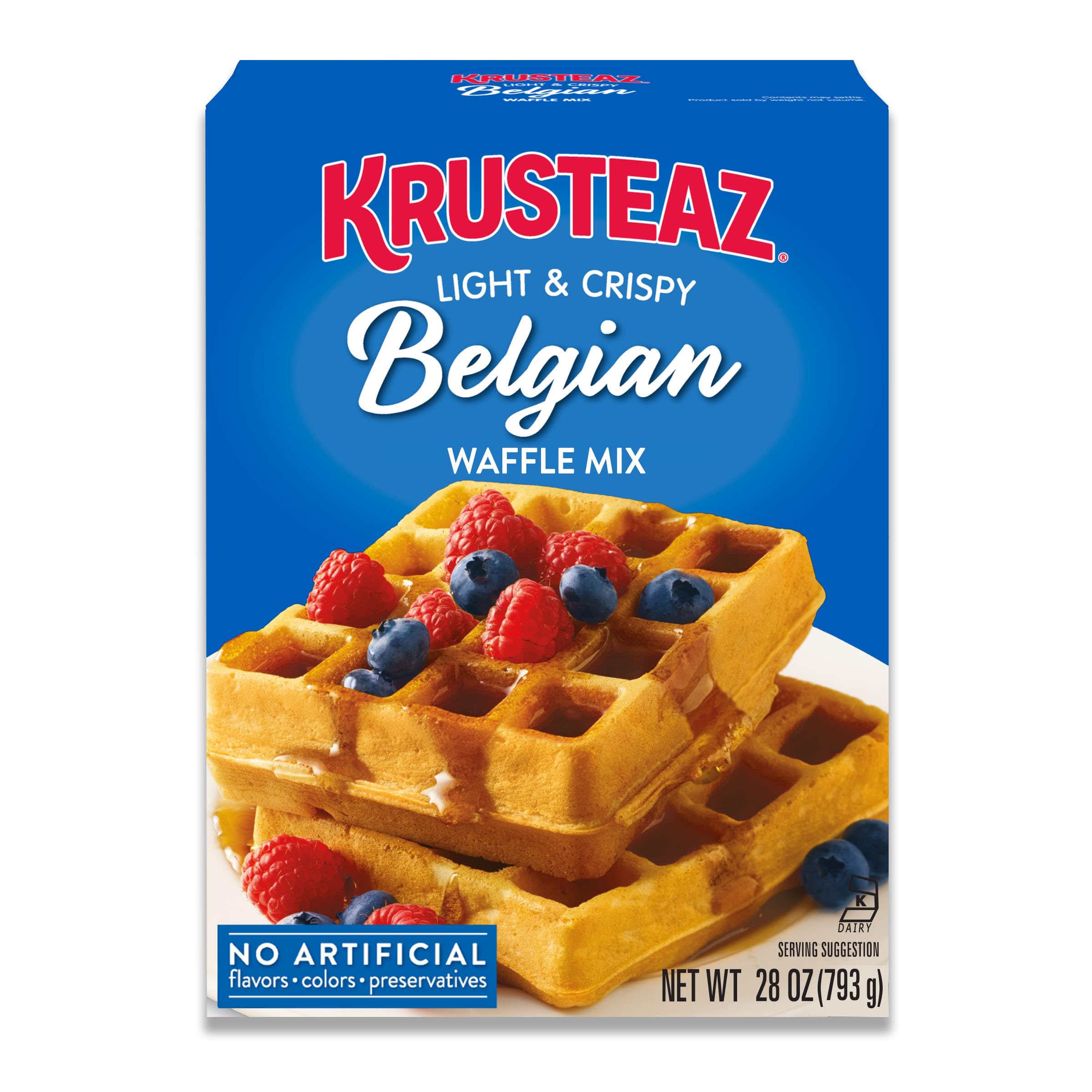 Krusteaz Light & Crispy Belgian Waffle Mix 28 oz by Krusteaz