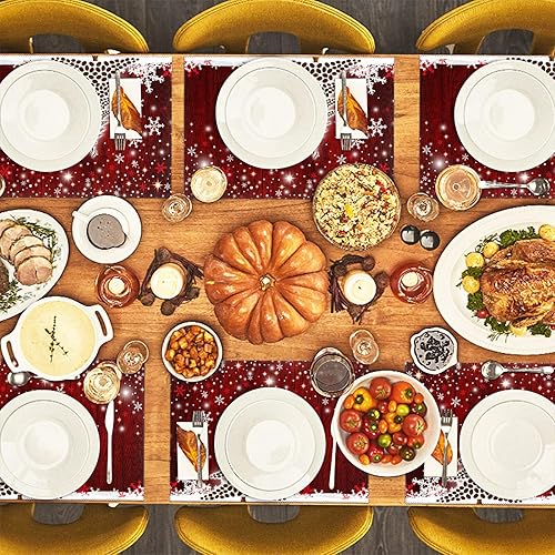 Miniatura 6 de Naanle - Manteles individuales de mesa antideslizantes para cocina, mesa de comedor, decoración del hogar, 12 x 18 pulgadas