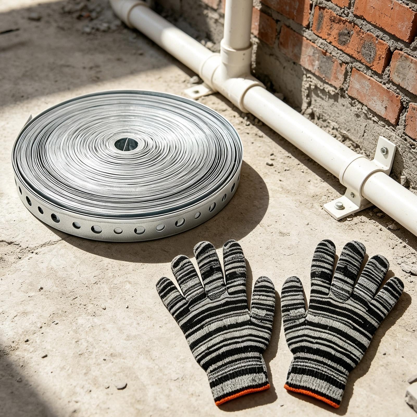 Fleje Metálico con Agujeros Abrazadera de Galvanizada de 24 Gauge Cortable