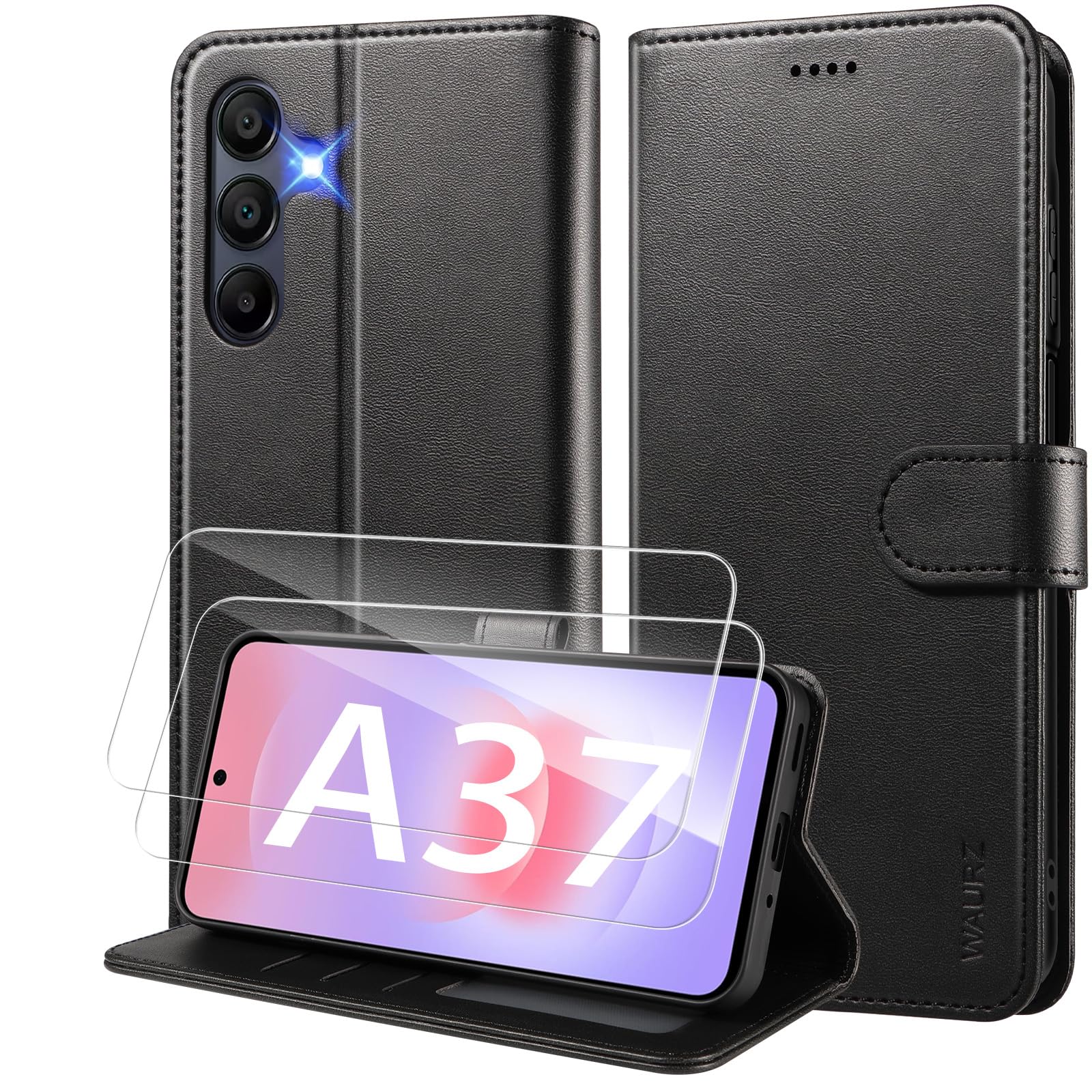 WAURZ Hülle für Samsung Galaxy A36/A56 Handyhülle Leder