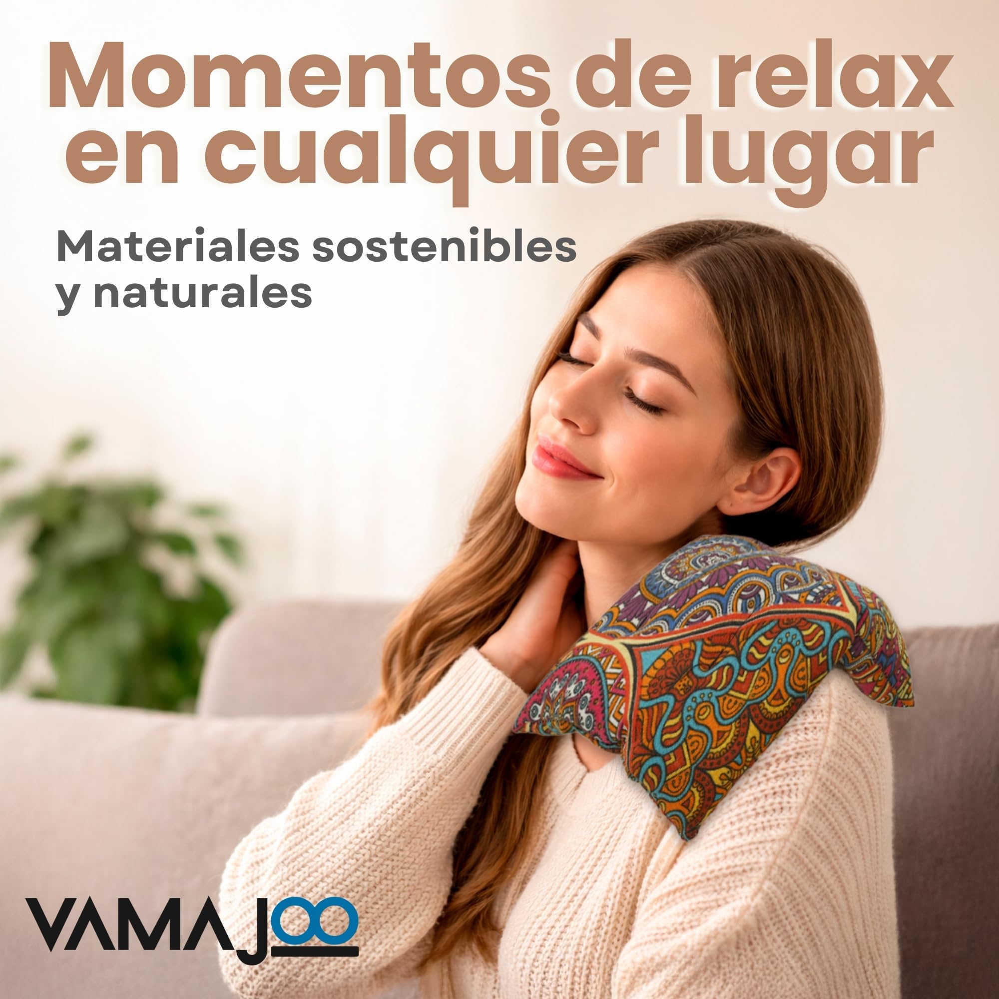 Saco Termico Semillas para Microondas | Bolsa Semillas Calor Microondas | Cojin de Semillas para Microondas | Sin Aroma | Relleno de Semillas de Mijo Ecológico | Fabricado en España 25x20cm