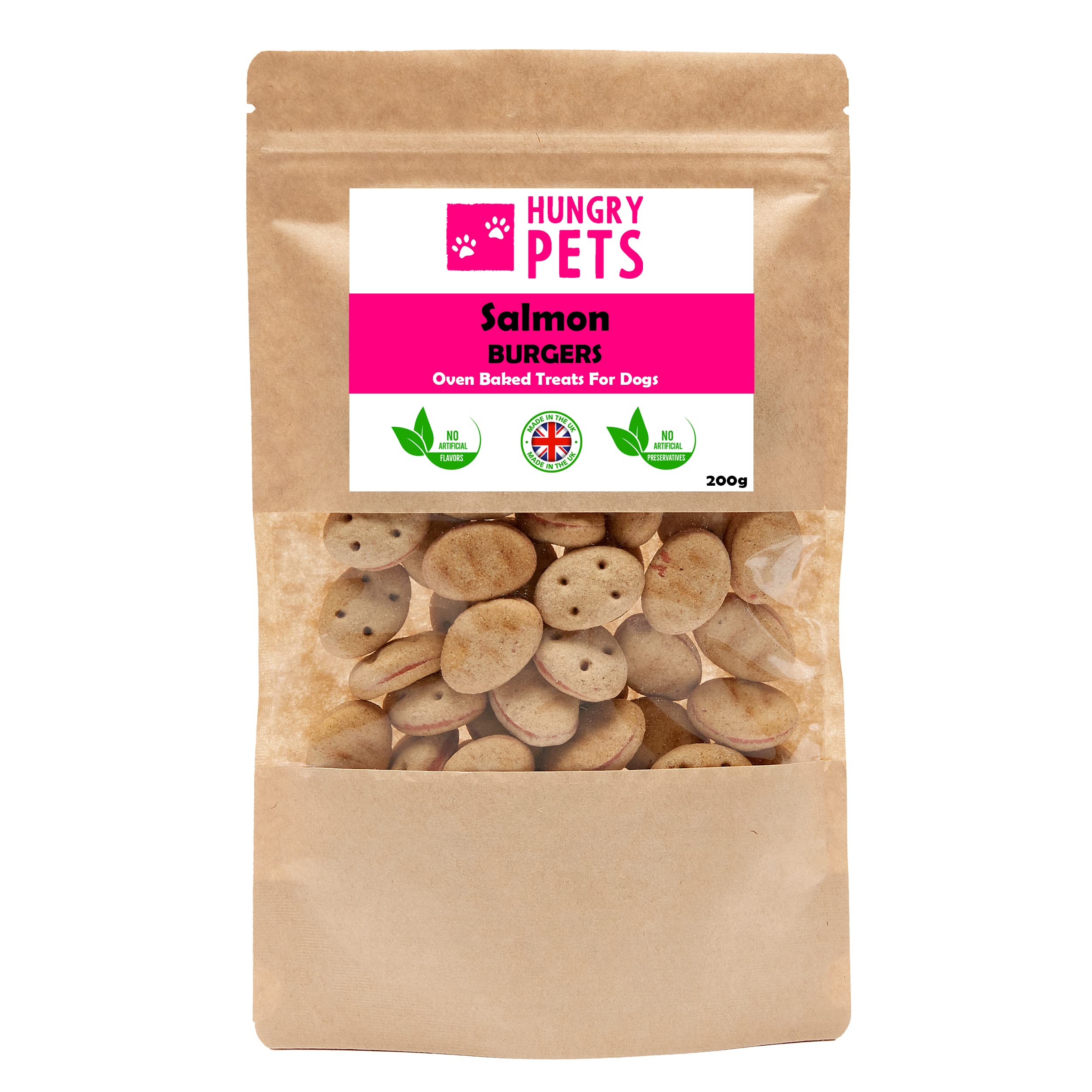 Salmon Burgers Dog treat, 200g