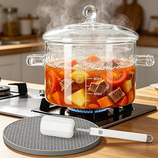 1.7Quart Glass Simmer Pot Stove Top