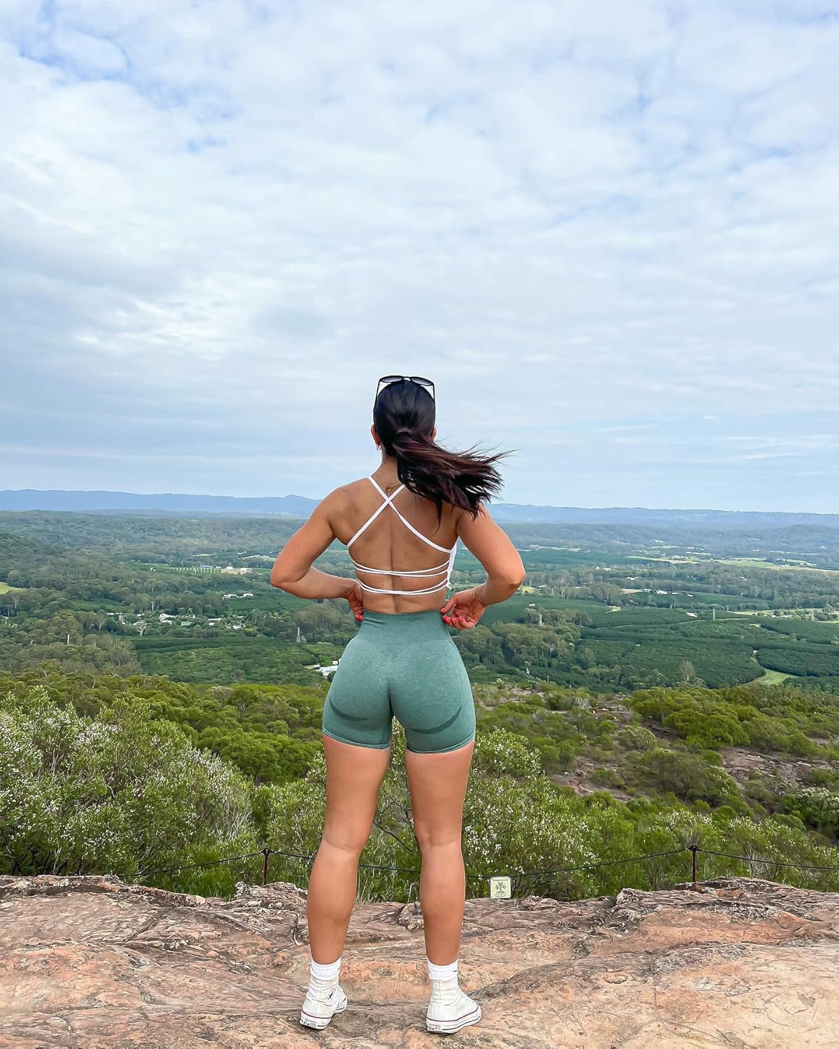 Danysu Womens Backless Halter Crop Top Padded Sports Bras Light Support Strappy Sexy Workout Tank - Image 6