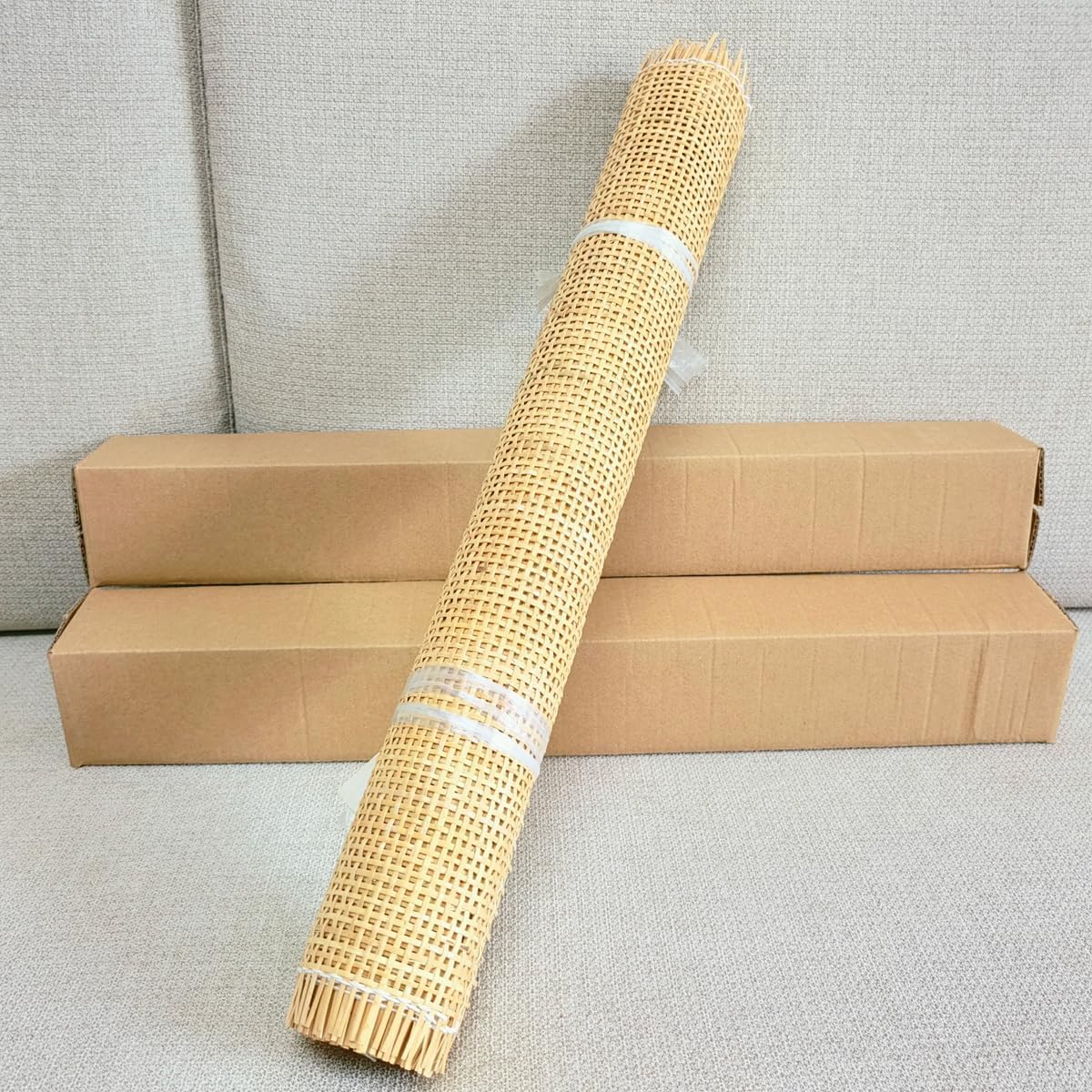 Natural Rattan Webbing Roll, 35cm x 100cm, Open Mesh Cane Eco-Friendly Material for DIY Caning Furniture, Chair, Cabinet, Basket