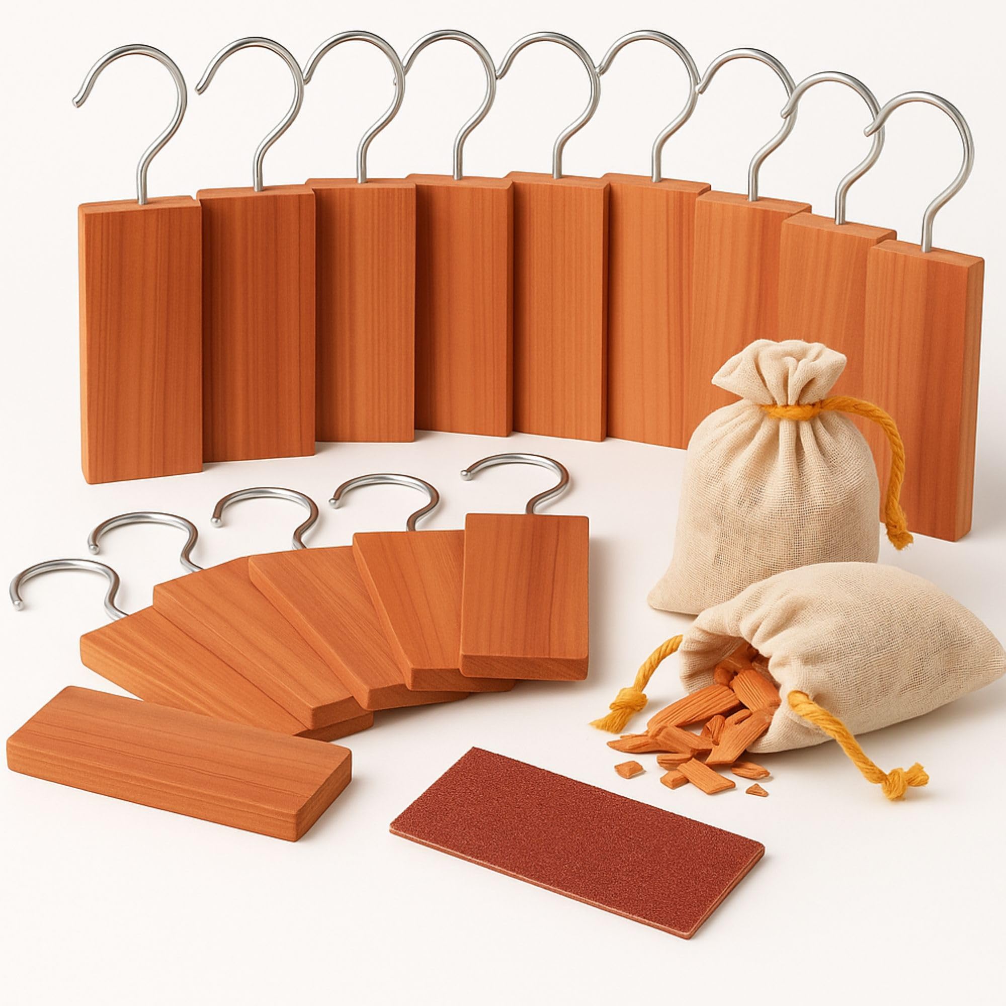 Anti Mites Textile Et Vêtements En Bois De Cedre | 17 pcs | Piège Antimites Naturel Bio Parfumé Contre La Mite Pour Protéger vos habits Dans Votre Armoire, Placard, Penderie | Protection Efficace