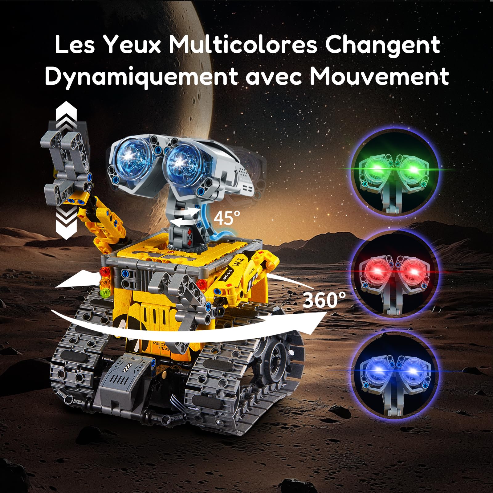 IKUPER Robot Programmable 6 en 1 pour Enfants 6-12 Ans, 631 Pièces, Jeu de Construction avec Application et Télécommande