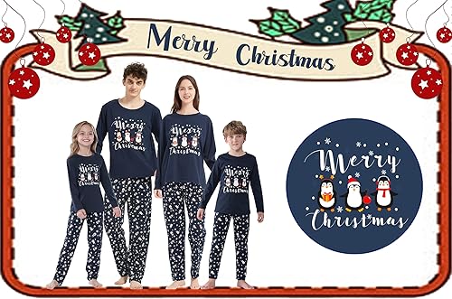 Miniatura 2 de Vozanet Famliy - Conjunto de pijama a juego con patrones de Papá Noel, pijamas de Navidad para hombres, mujeres y niños, ropa de Navidad