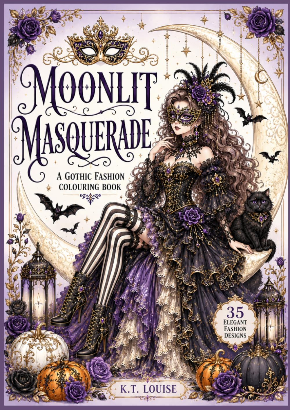 Moonlit Masquerade: A Gothic Fashion Colouring Book