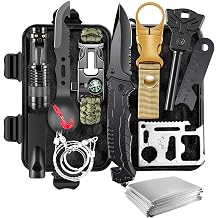 11-in-1 Emergency Survival Kit for Men, Outdoor Gear for Camping Hiking Backpacking, Emergency Preparedness Tools