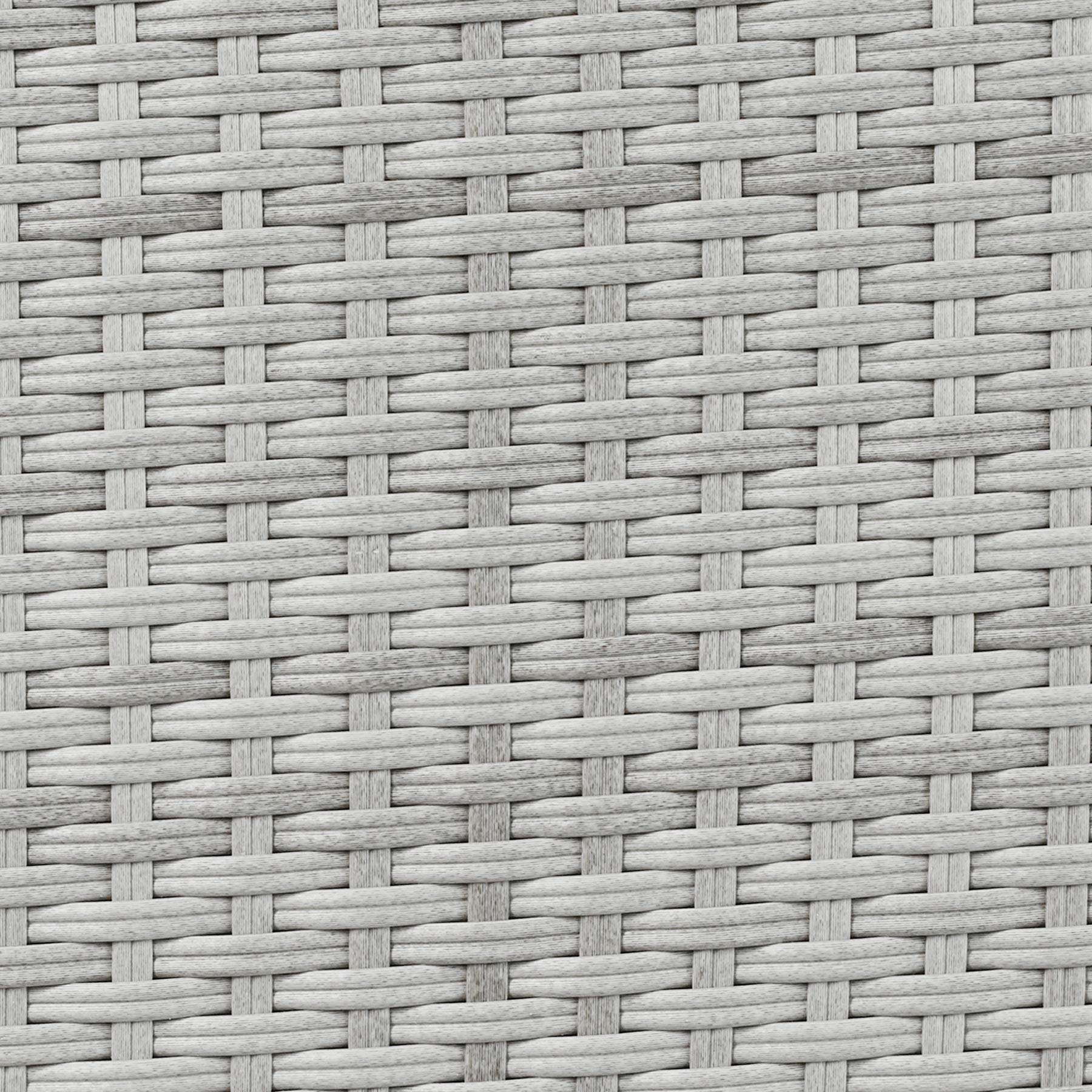 tectake 800722 Sedia a Sdraio con Rotelle, Rattan Sintetico, Regolato in 5 Posizioni, Giardino Terrazza Esterno, 194x75,5x57 cm -disponibile in diversi Colori (Grigio Chiaro | No. 403746)