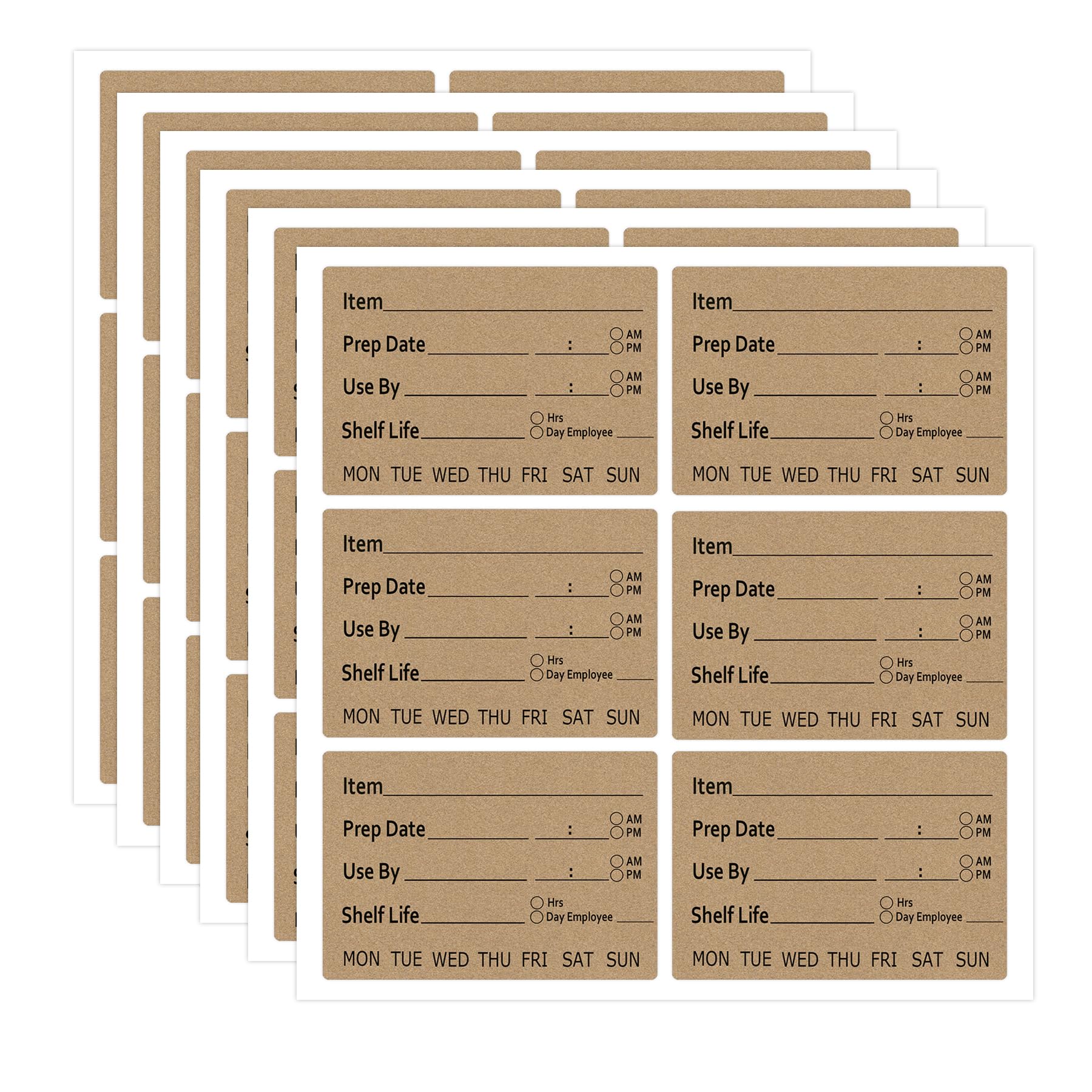300 Pcs Removable Food Labels Food Safety Date Sticker Restaurant Quality Shelf Life Food Rotation Labels for Food Containers Jars Kitchen Bottles (76x51mm)