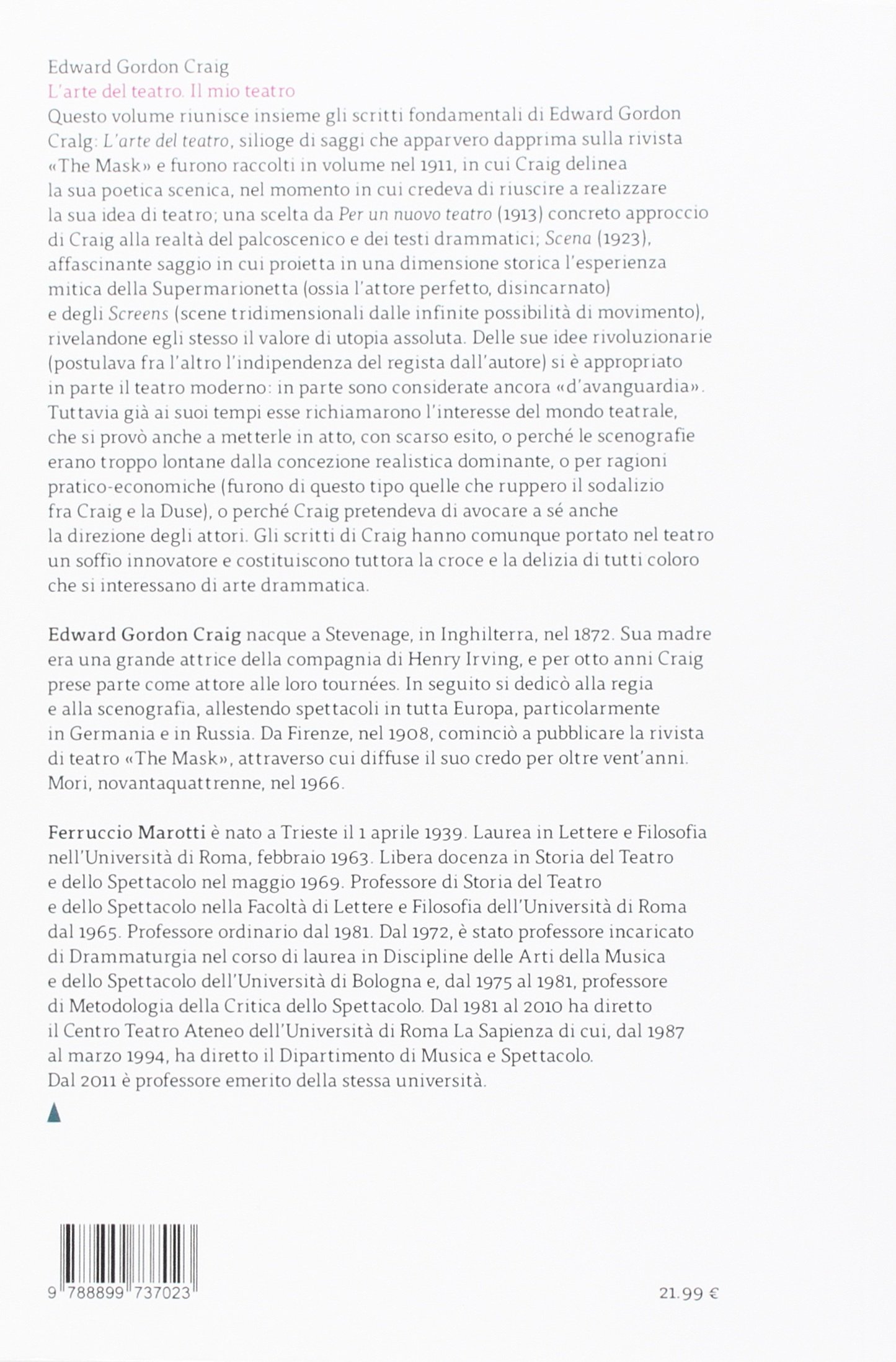 L'arte del teatro. Il mio teatro