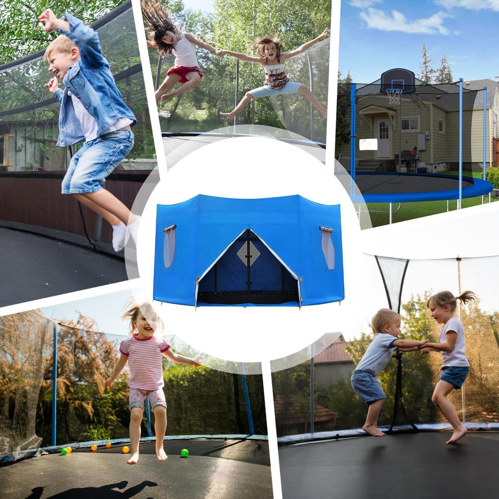 Tenda Telo Protettivo Copertura Per Trampolino Elastico - 306cm Copertura Per Tenda Per Trampolino, TendaDi Protezione Dalle Intemperie Per Tappeti Elastici Resistente Ai Raggi UV, Parasole