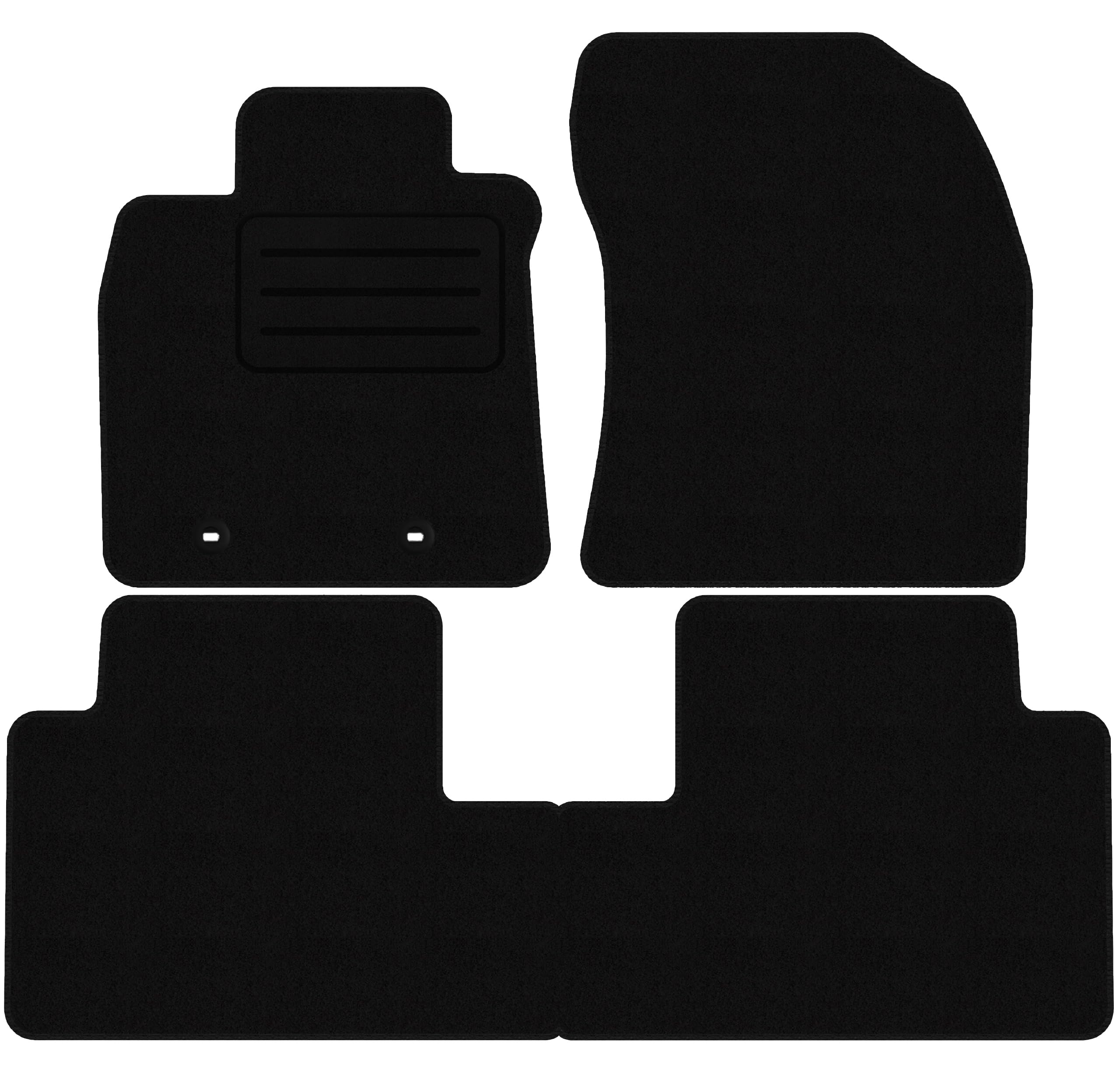 Tappetino Auto In Velluto Per Conducente – Toyota Avensis III T27 (2009-2018) – Su Misura Con Clip Ovali