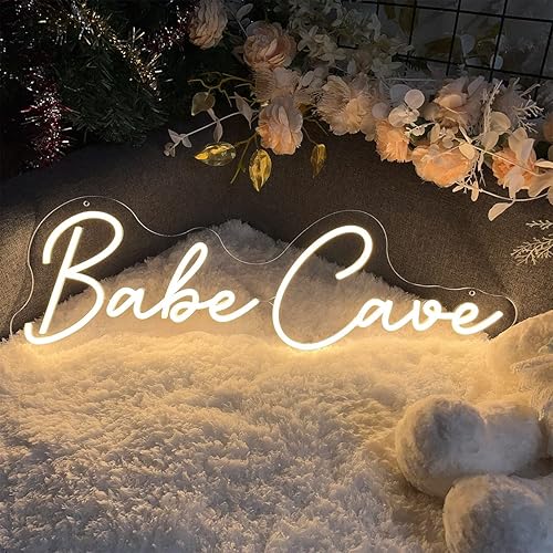 Miniatura 2 de Letrero de neón grande con diseño de cueva de bebé, decoración de pared personalizada para el hogar, letreros de luz LED de neón para interiores,