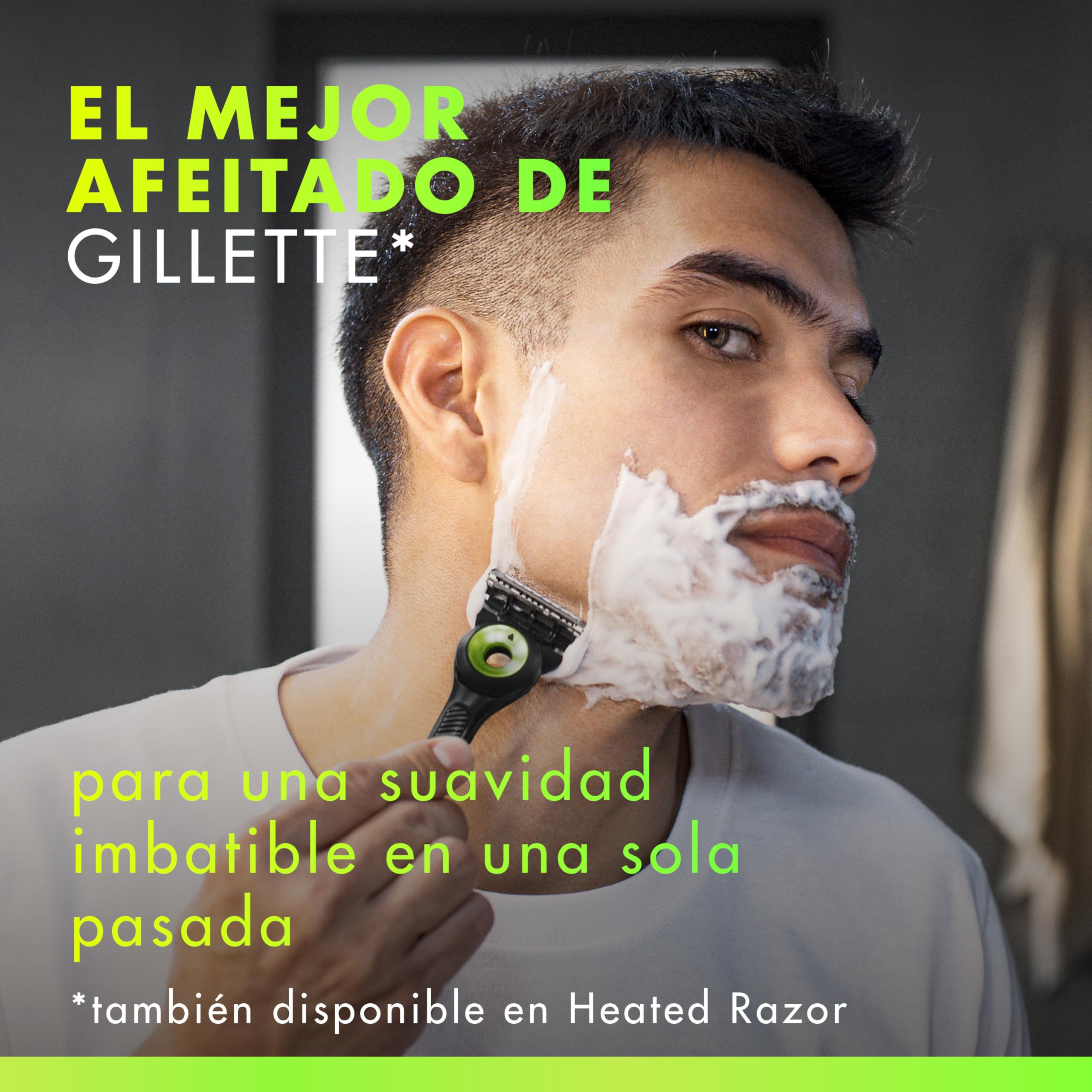 GilletteLabs Recambios para Maquinillas de Afeitar Hombre + Colgante, Pack de 10 - Cuchillas de Afeitar con 5 Hojas Y Banda Lubricante, Compatible con Todas Las Maquinillas Gillette Labs