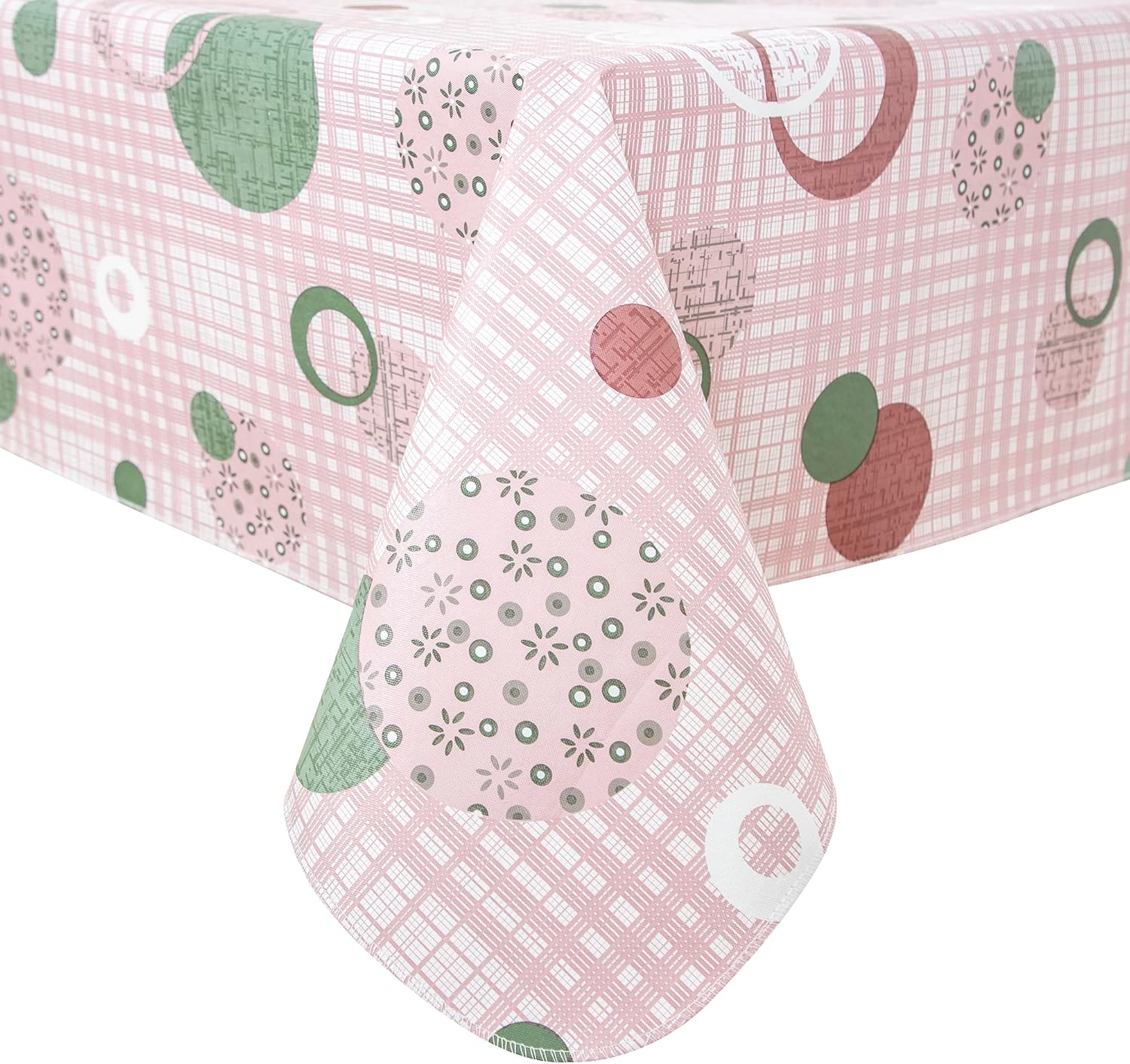 FIFTYFEET 54 * 54 Inch Square Tablecloth, Vinyl Tablecloth