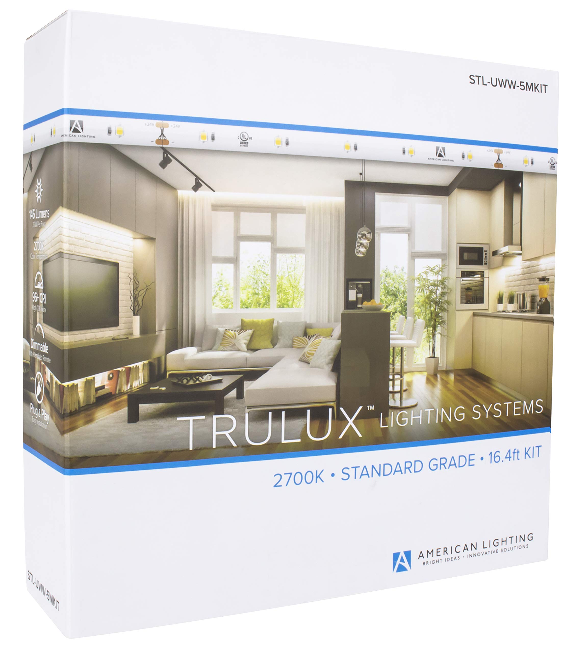 Trulux STL-UWW-5MKIT Indoor Standard Grade, Reel Kit-16.4-Feet, Ultra Warm White