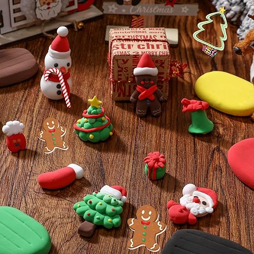 Miniatura 4 de 144 piezas de arcilla seca al aire a granel de 76 onzas Mardi Gras suave DIY modelado kit de arcilla mágica para esculpir regalos para niños