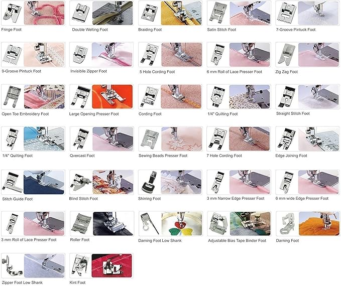 Set de 52 Pies para Máquina de Coser - Metal, Bajo Eje miniatura 8