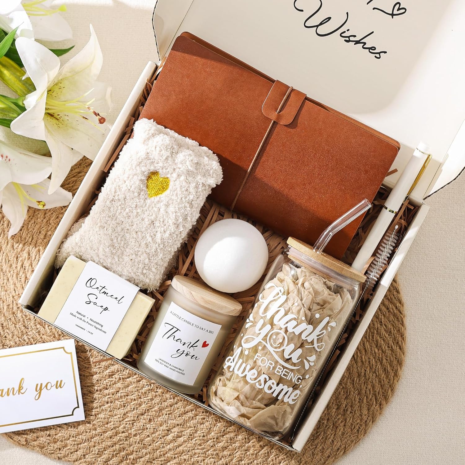 Thank You Gifts for Women, Teacher Appreciation Gift, Employee Appreciation Gifts for Women Coworkers Teachers Employees Secretary Social Worker Nurse Set, Thank You for Being Awesome Gift Basket - Image 4