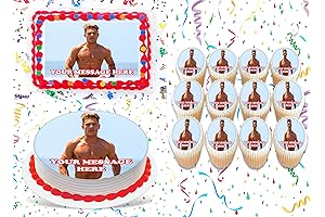 Zac Efron Cake Topper: Edible Image Custom Cupcake Frosting Sugar Sheet
