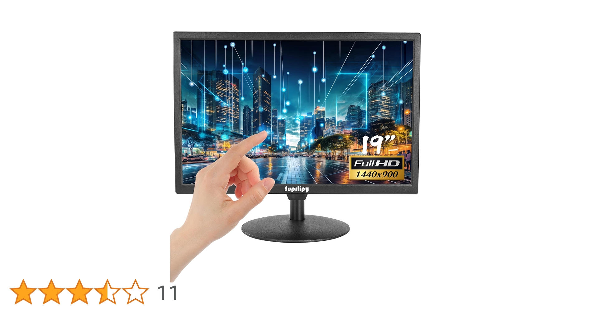 Amazon.co.jp: Suprlipy 19インチ タッチスクリーンモニター